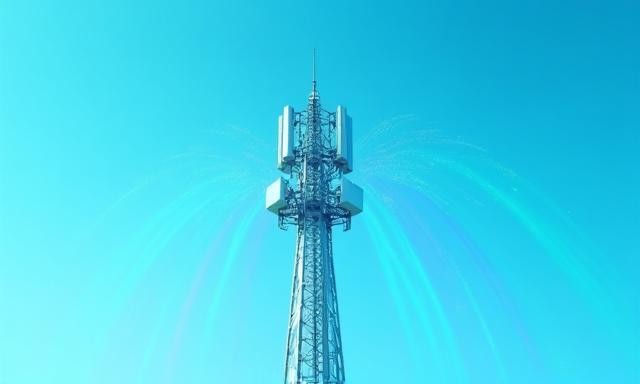 5G tower with network connections illustrating next-gen cellular technology